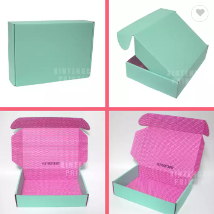 Custom Logo Black Corrugated Carton Box Mailer Shipping Box Apparel Packaging For Dress Cloth Underw / 3