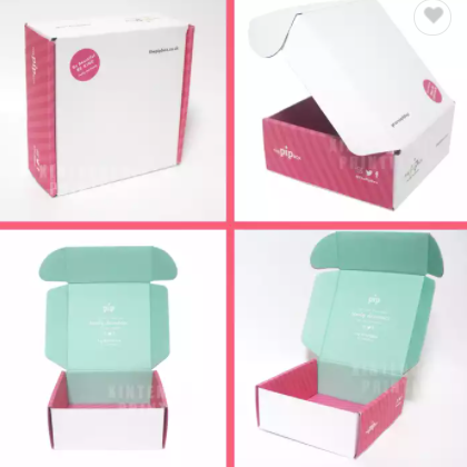 Fancy Cloth Packaging Box With Custom Logo Printed, Eco T-shirt Package Corrugated Paper Mailer Box  / 2