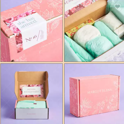 Cost-effective Pinkish Jewelry Packaging Shipping Ecommerce Box, Custom Logo Mailer Paper Box For Ea / 3