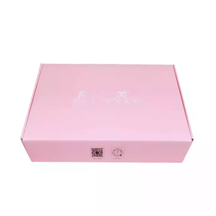 FocusBox cheap custom logo delicate appearance mailer box print pink cosmetic corrugated paper box / 1