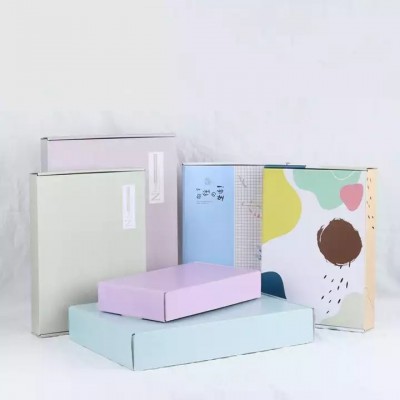 Customized underwear shoe product packing cardboard corrugated shipping mailer box packaging with lo