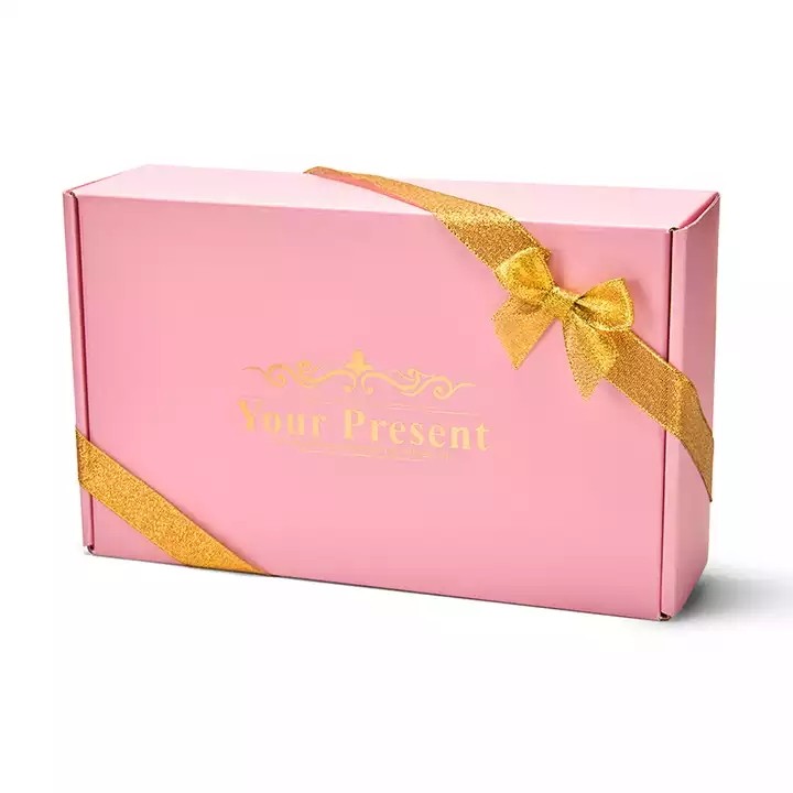 Eco-friendly Custom Bowknot Paper box Cute Pink Folding Boxes / 3