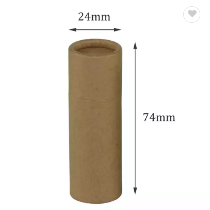 Custom Printed Recycled Kraft Cardboard Push Up Black Paper Tube 0.3oz 8g Lip Balm Lipstick Packagin / 3