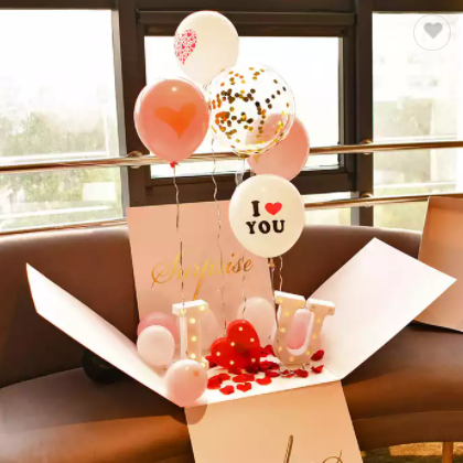 Large Surprise Gift Balloon Favor Box with Lid for Birthday Christmas Valentine's Day Engagemen / 2
