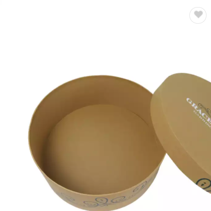 Big Customized Design Logo Cylinder Cardboard Round Kraft Box With Lid For Hat Packaging / 2