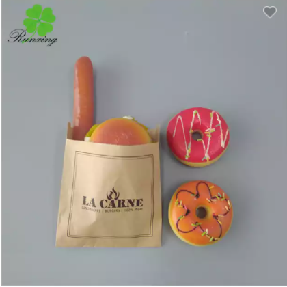 toast paper bag sandwich bakery bread kraft paper bag with window / 3