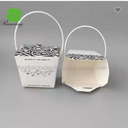 Cheap price custom disposable paper square noodle box 800 ml / 3