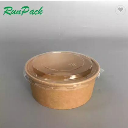 white kraft paper salad bowl / 2
