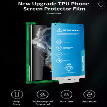 for Samsung Galaxy S22 S22+ ultra Tpu Hydrogel Film Mobile Phone Clear HD UV Screen Protector / 3