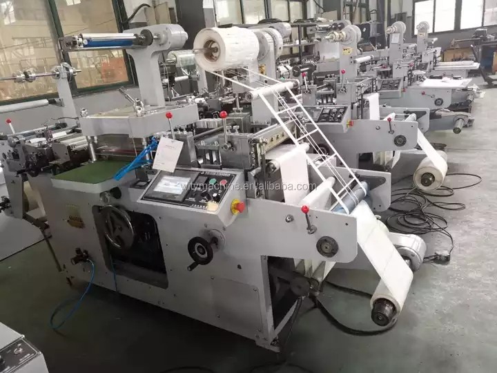 Adhesive Label Logo Sticker Die cutting Machine Punching Hot-stamping Laminating function / 2