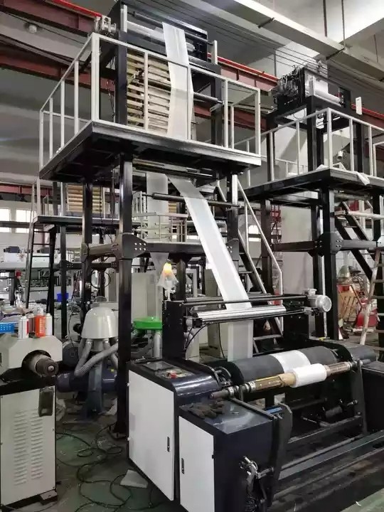 HPDE LDPE automatic winder changer polyethylene/biodegradable/compostable blowing machine PLA PBAT f / 2