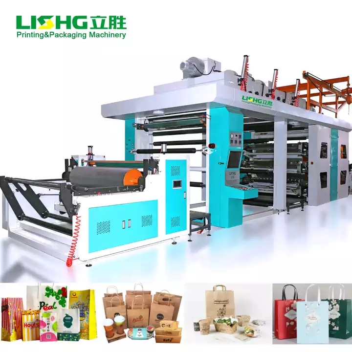 High Speed poly bag shopping bag flexographic printing machine with good price / 1