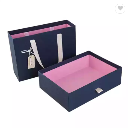 Custom Matte Magnetic Closure Paper Gift Box For Garments Ribbon Handle Rectangular Folding Clothing / 3