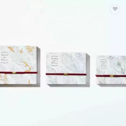 High Quality Custom Logo golden Rigid Paper Cardboard Hair Gift Packaging Boxes With Ribbon / 2
