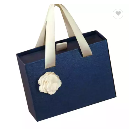 Can Custom Logo Print Carry Apparel Shoes Clothes Promotional Kraft paperrecyclable Tote Bags With H / 3