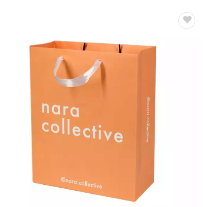 Custom Luxury Hot Foiled Silver Logo Paper Gift Shopping Bags Personalized Handle Paper bags With Ri / 2
