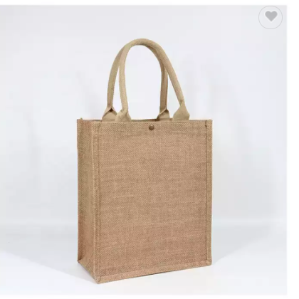Personalized Private Label Pattern Printing Shopping Carry Natural Brown Jute Tote Bag For Gifts / 1