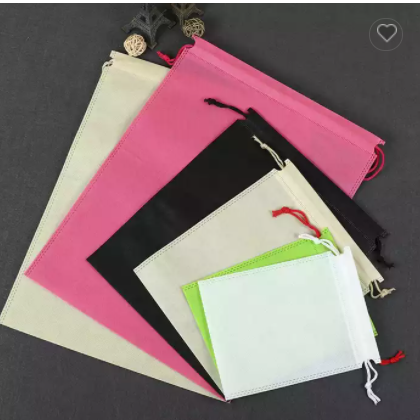 Wholesale Reusable Promotional Eco Friendly Customized Customized Color Punch Logo Hotel Drawstring  / 1