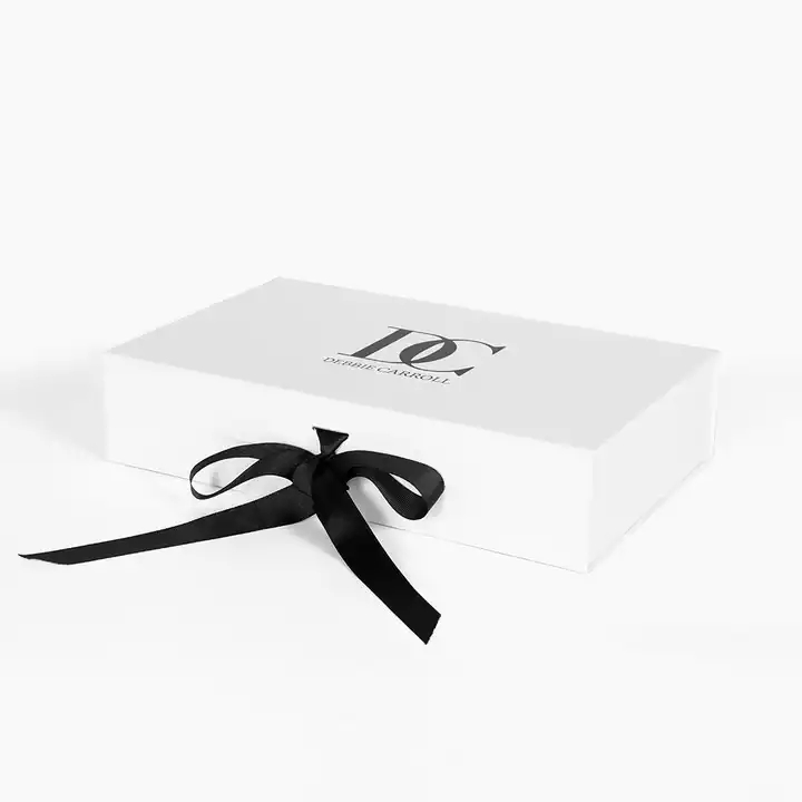 Wholesale Package Garment Gift Supply Luxury Product Packaging White Gift Magnetic Folding Rigid Box / 1