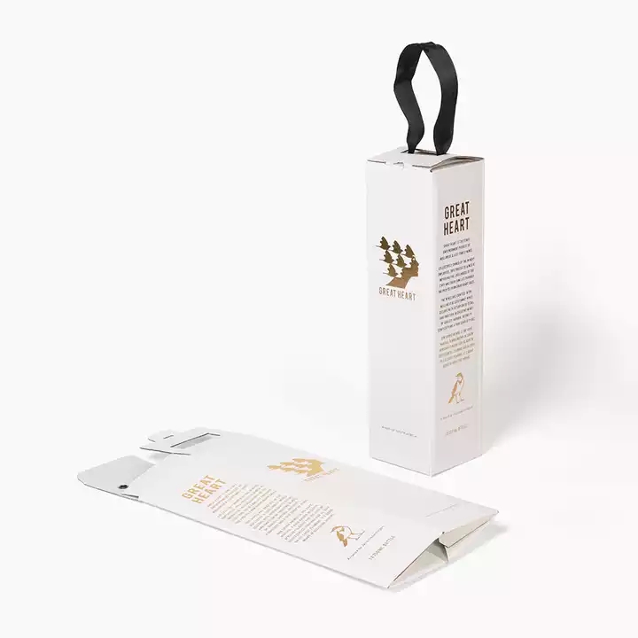 Customized gold stamp printed perfume bottle and packaging skincare white folding carton paper boxes / 1