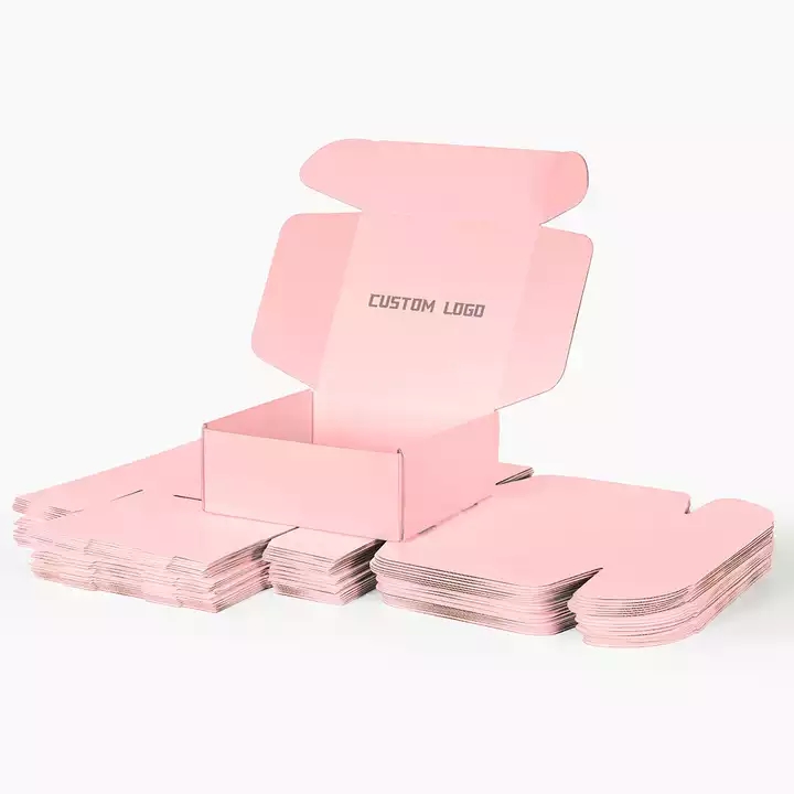 Wholesale Gold Stamp Custom Corrugated Carton Box Mailer Shipping Box for Clothing Garment Underwear / 1