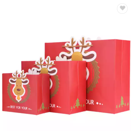 Custom Luxury Printed Christmas gift Bag Kraft Paper Shopping Bag for T-shirt Packaging / 2