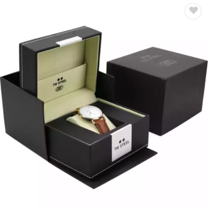 luxury leather handmade black watch packaging boxes custom logo/bulk watch boxes / 2