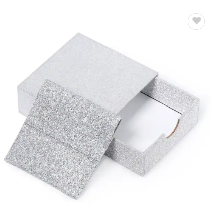 Popular Custom Size Shaped False Paper Glitter Private Label Packaging Glitter Drawer Box / 1
