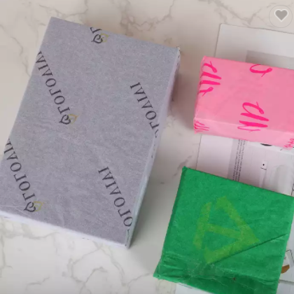 Free Design Brand Custom Logo Printed Wrapping Paper Tissue Wrapping Packaging Papers for Gift Packi / 2