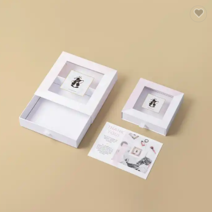 Free Design Custom Logo Printed Jewellery Packaging Boxes Jewelry White Drawer Paper Box Gift Slidin / 1