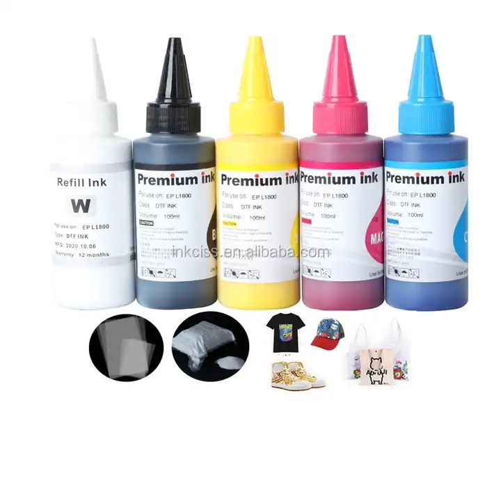 Premium dye ink 100ml 250ml 500ml 1000ml dtf white ink and CMYK DTF ink manufacturer / 1
