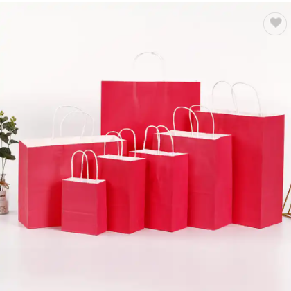Factory Wholesale Handbag Color Thick Kraft Paper Bag Red Paper Package Bag Shoes and Clothing Packa / 2