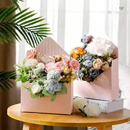 10 Pcs Florist Bouquet Envelope Boxes Bulk Pink Flower Bouquet Packaging Gift Paper Boxes Wrapping F / 2