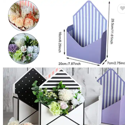 5 Pieces Florist Bouquet Envelope Box Flower Envelope Paper Boxes Flower Paper Packaging Present Cra / 3