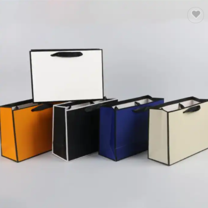 New Wholesale luxury eco friendly logo shipping paper carrier bags clothing store paper bag / 3