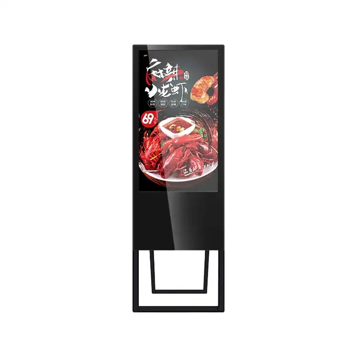 43 inch Portable Ultra Slim Software Floor Stand LCD Digital Signage Kiosk For Stores And Supermarke / 1