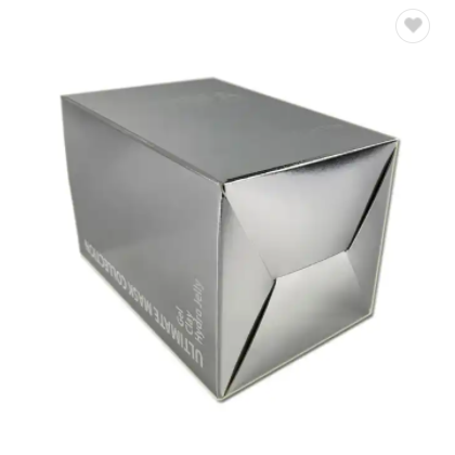 Custom design printing paper material beautiful silver card cosmetic boxes packaging for cream jar / 2