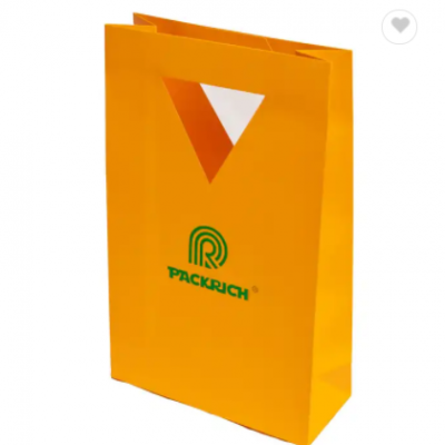 Package Gift Craft Shopping Cosmetic Custom Kraft Paper Bag With Handle Own Logo