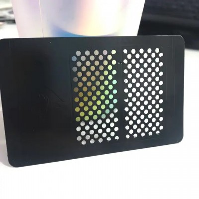 Customized personalized Stainless Steel Hollow Window Grille Business Membership Card Metal
