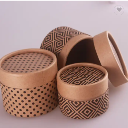 Custom kraft keychain gift paper tube cosmetic jar cardboard packaging box / 3
