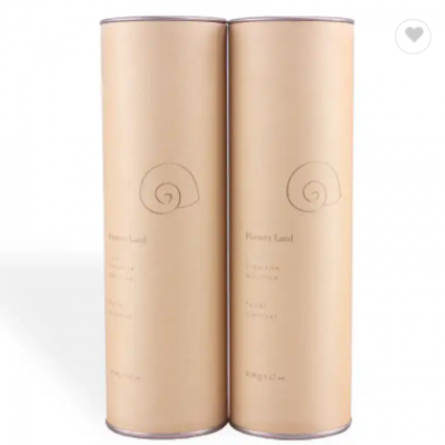 Eco friendly customized kraft paper tube round scented tea paper box cylinder packaging with aluminu
