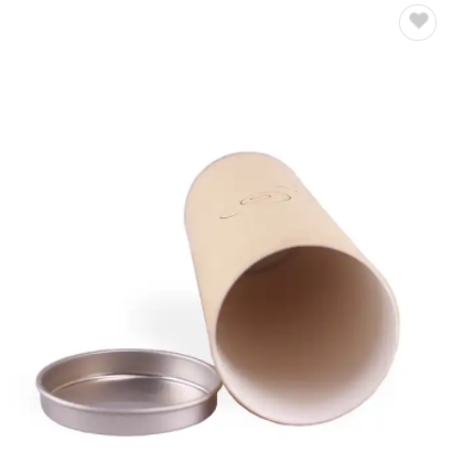 Eco friendly customized kraft paper tube round scented tea paper box cylinder packaging with aluminu / 3