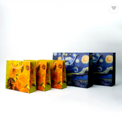 Van Gogh Sunflower/Starry Sky oil painting tote bag customization logo custom art gift cosmetic pape / 2