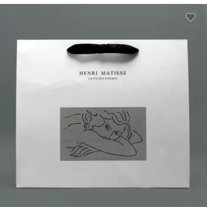 Luxury custom logo hot selling Matisse's simple art strokes clothing shopping paper bags cardbo / 1