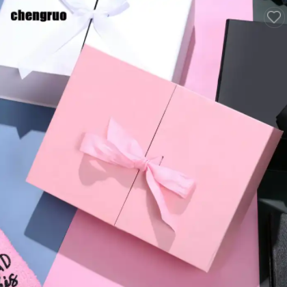 Chengruo Stock Cajas Carton Bundles Rigid Set Up Double door Foldable Book Style Gift Packaging Pape / 2