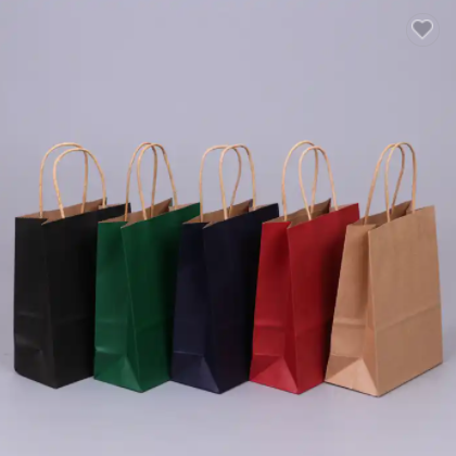 Custom Kraft Paper Bag Gift Bags Packaging Biscuit Candy Food Cookie Bread Seen Snacks Baking Takeaw / 2