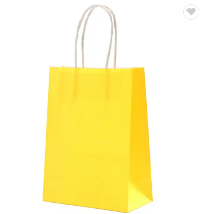 Custom Printed Your Own Logo White Brown Kraft Gift Craft Shopping Paper Bag With Handles / 3