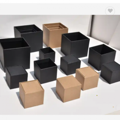 Custom Logo Square Upper And Lower Cover Packaging Box Kraft Paper Boxes