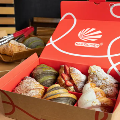 Eco Kraft Paper Custom Party Dessert Cookie Fast Food Takeway Catering Packaging Platter Cupcake Chi / 3