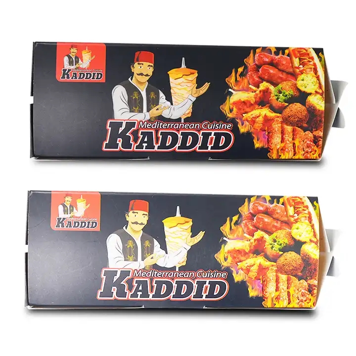Food Grade Disposable Hot Dog Food Package Box With Custom Logo Print / 1